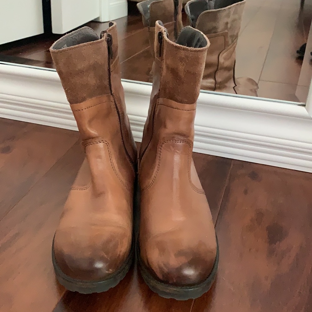 Genuine real leather boots